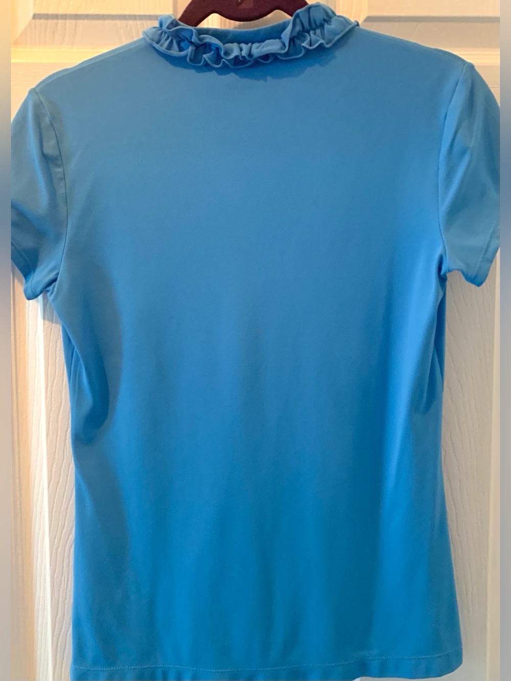 Lilly Pulitzer Blue Frida Short Sleeved Top with Ruffled V-neckline•Small•EUC - Picture 3 of 11